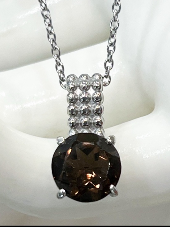 Jewelry - VALUE BUY Brazilian Smoky Quartz Silver Pendant 20” Necklace PRICE FIRM